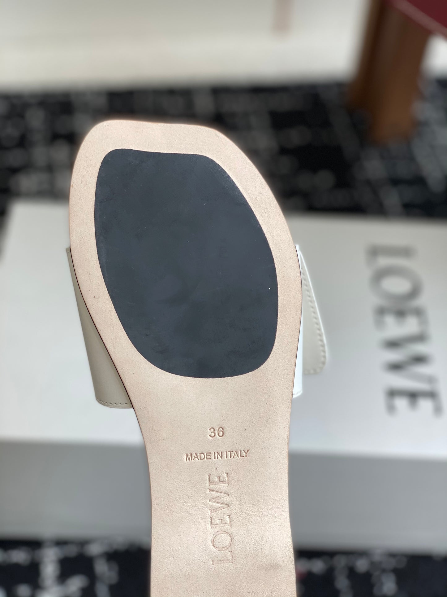 Loewe-slippers 25ss White Spring/Summer New Flat Slippers