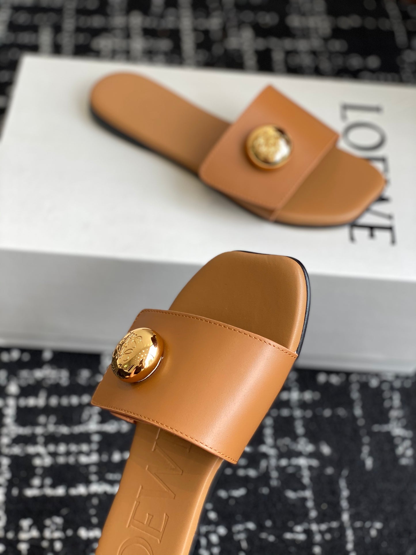 Loewe-slippers 25ss Brown Spring/Summer New Flat Slippers