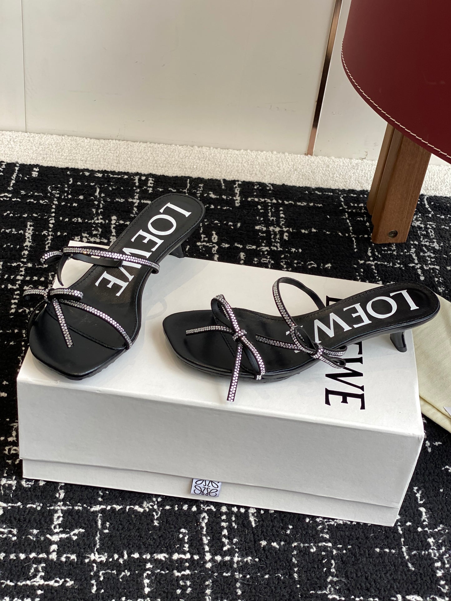 Loewe-slippers Summer limited edition ice silk mesh slippers