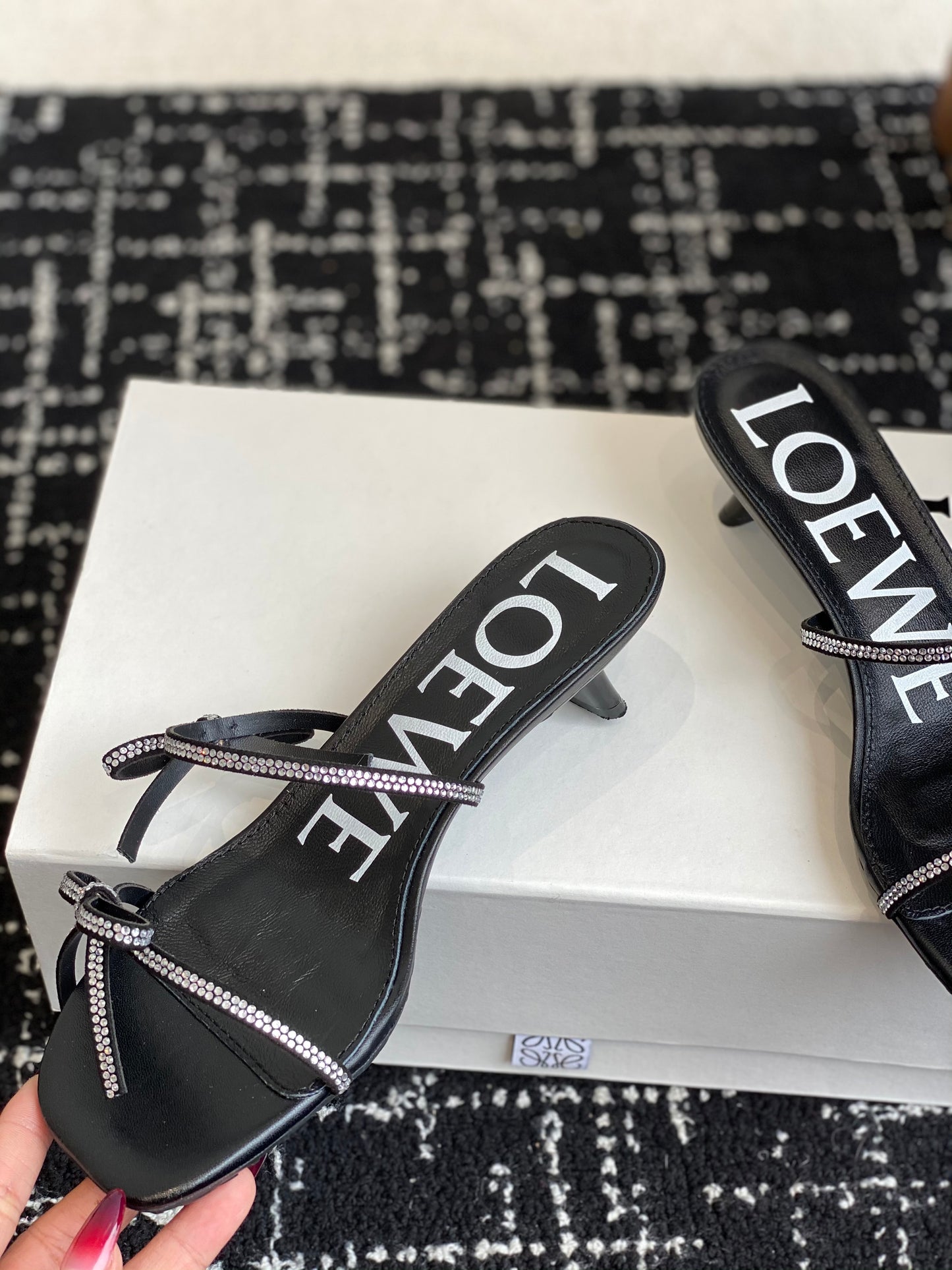 Loewe-slippers Summer limited edition ice silk mesh slippers