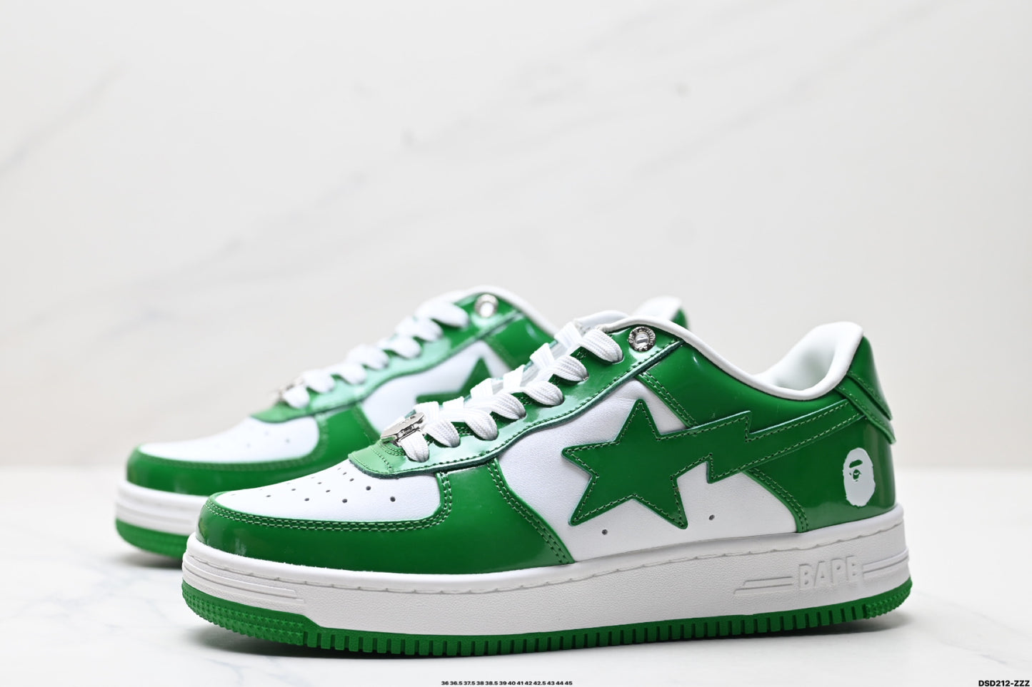 Bape-Shoes Green Sk8 Sta Low Casual Sports Shoes