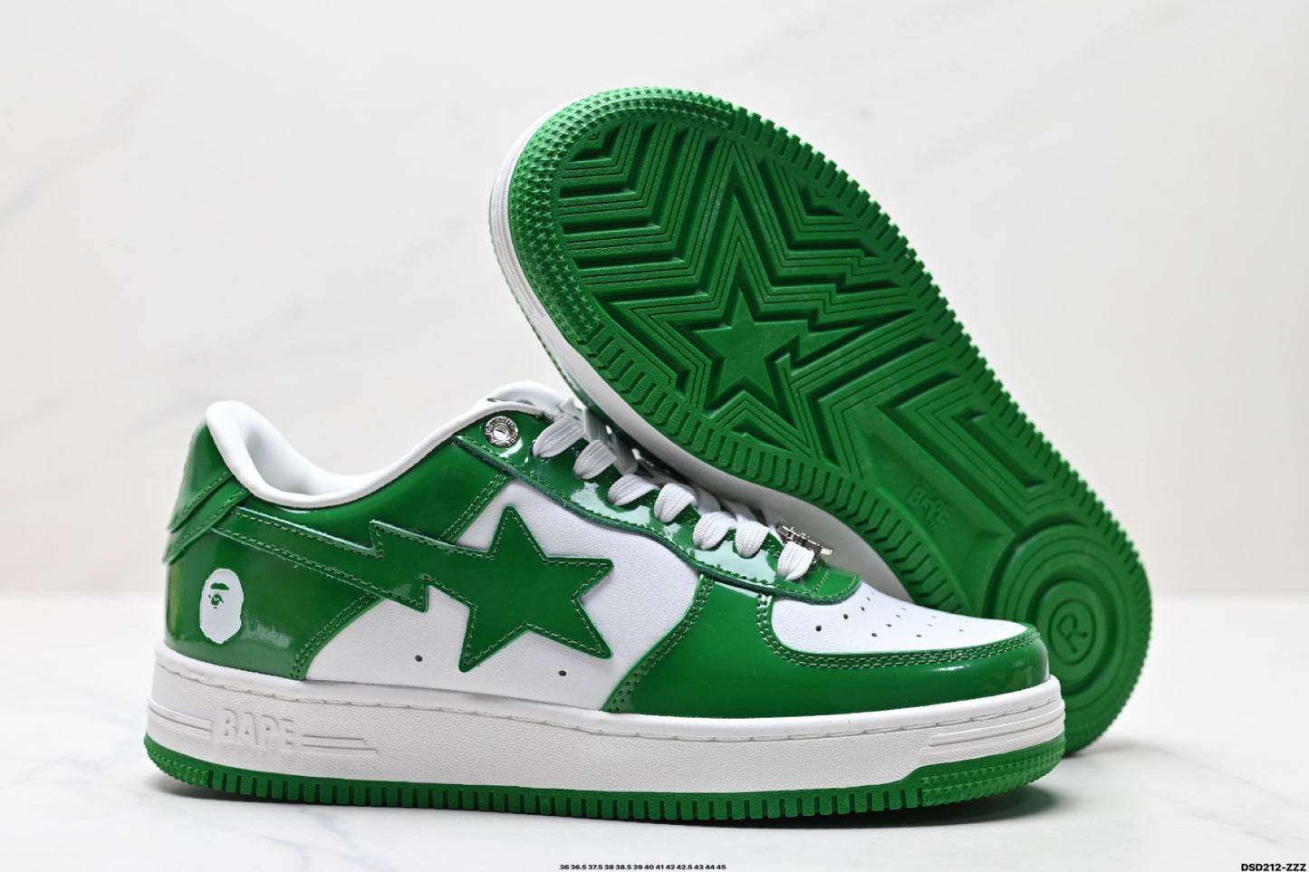 Bape-Shoes Green Sk8 Sta Low Casual Sports Shoes
