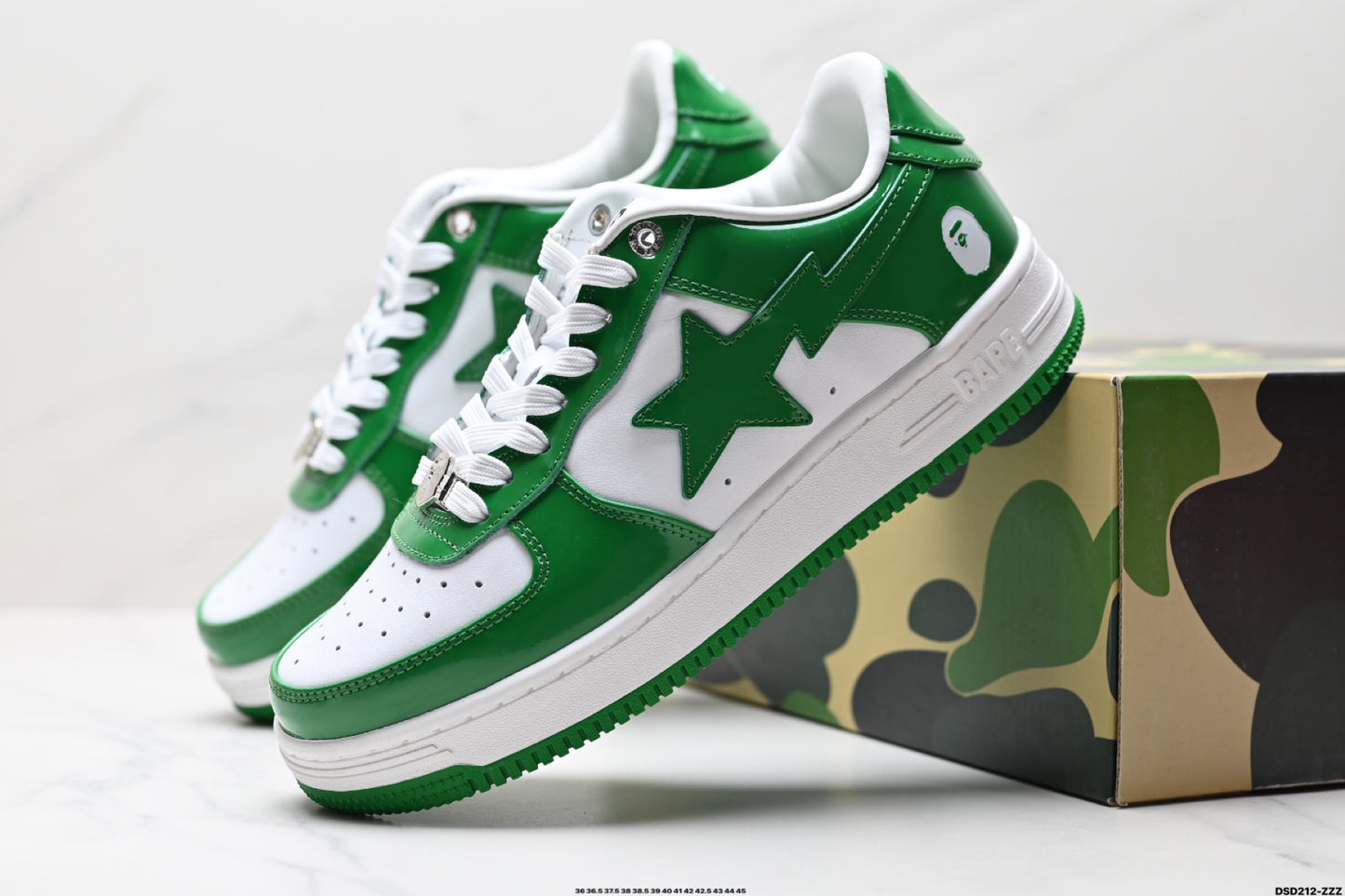 Bape-Shoes Green Sk8 Sta Low Casual Sports Shoes
