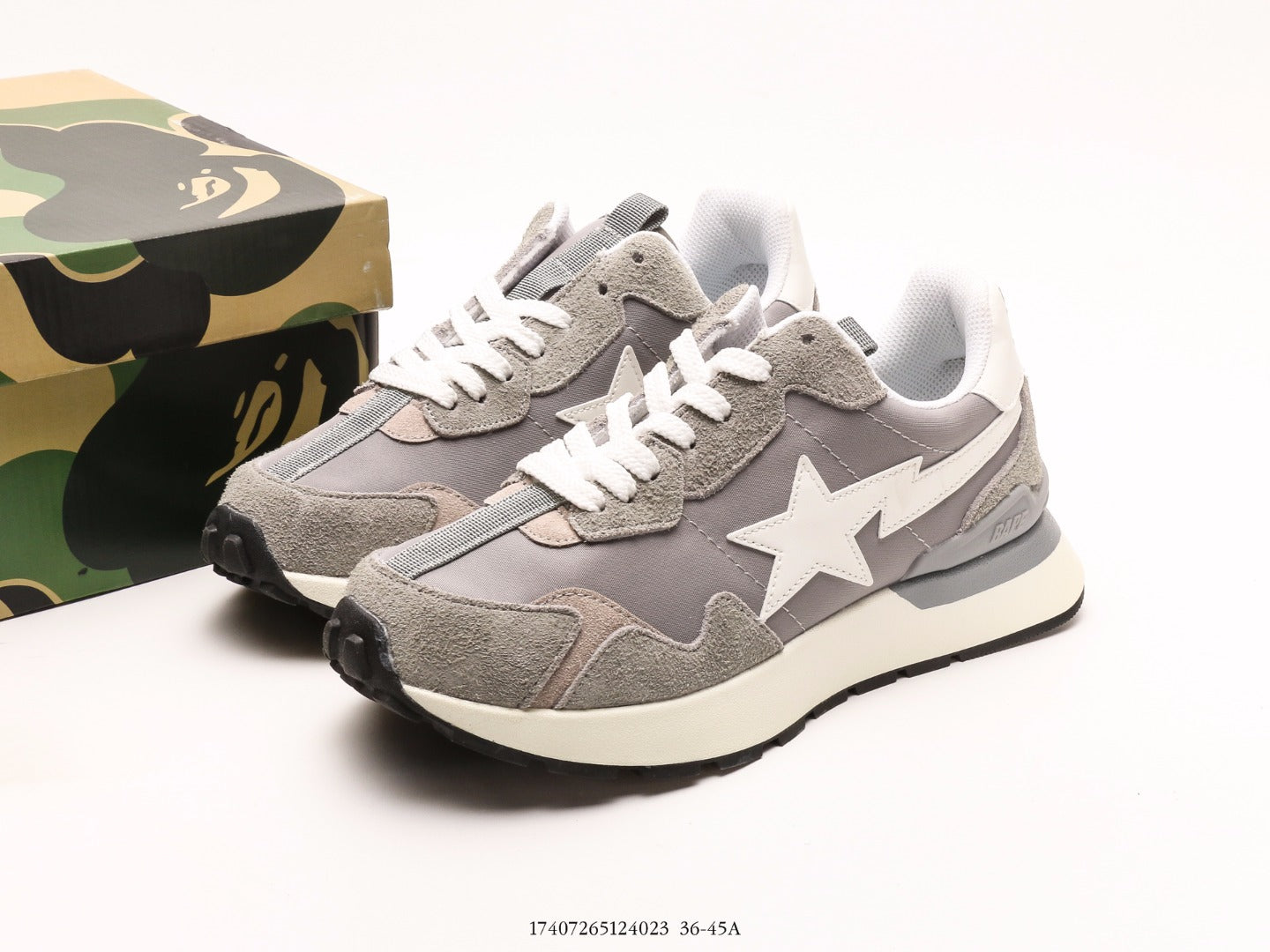 Bape-Shoes Classic Low cut Sports and Leisure Board Shoes