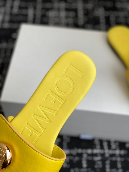 Loewe-slippers 25ss Yellow Spring/Summer New Flat Slippers