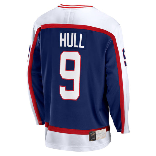W.Jets #9 Bobby Hull Fanatics Branded Breakaway Retired Player Jersey Navy Stitched American Hockey Jerseys LINKS