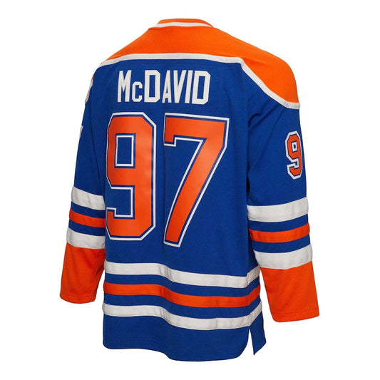 E.Oilers #97 Connor McDavid Mitchell & Ness 2015-16 Blue Line Player Jersey - Blue American Hockey Jerseys LINKS