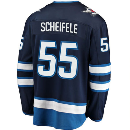 W.Jets #55 Mark Scheifele Fanatics Branded Breakaway Replica Jersey Navy Stitched American Hockey Jerseys LINKS