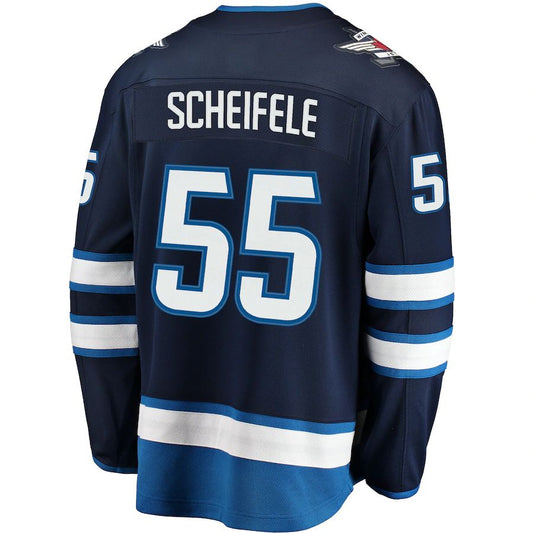 W.Jets #55 Mark Scheifele Fanatics Branded Breakaway Replica Jersey Navy Stitched American Hockey Jerseys LINKS