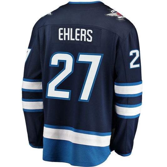 W.Jets #27 Nikolaj Ehlers Fanatics Branded Breakaway Replica Jersey Navy Stitched American Hockey Jerseys LINKS
