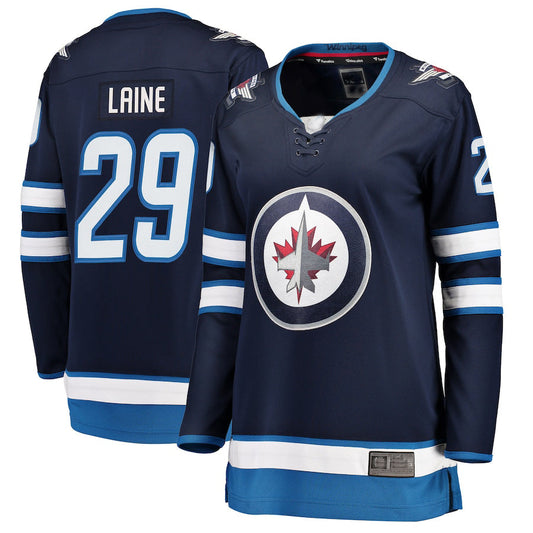 W.Jets #29 Patrik Laine Fanatics Branded Women's Home Breakaway Player Jersey Navy Stitched American Hockey Jerseys LINKS