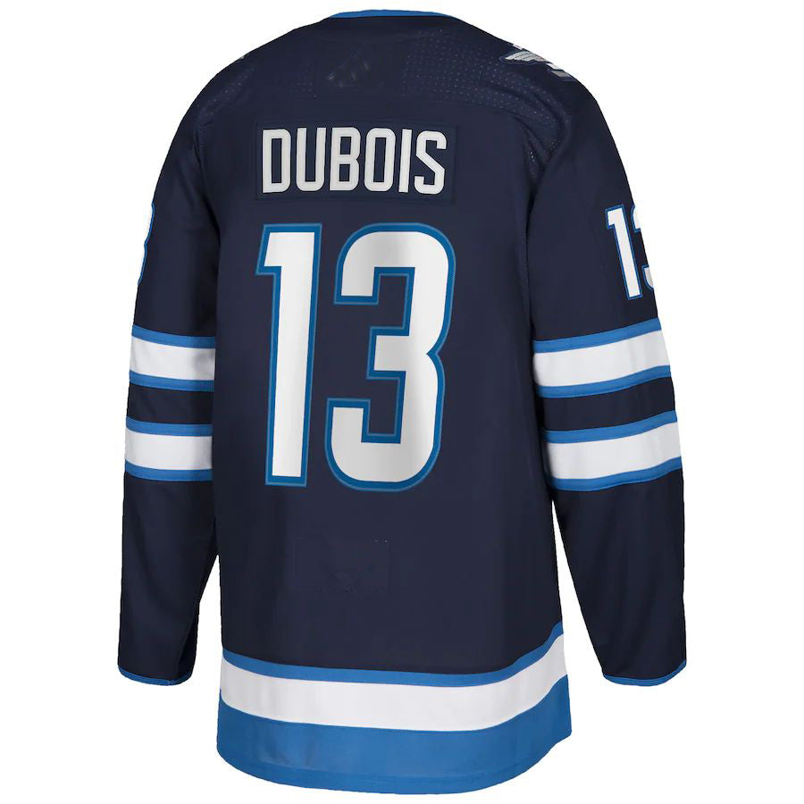 W.Jets #13 Pierre-Luc Dubois Home Authentic Player Jersey Navy Stitched American Hockey Jerseys LINKS