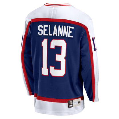 W.Jets #13 Teemu Selanne Fanatics Branded Breakaway Retired Player Jersey Navy Stitched American Hockey Jerseys LINKS