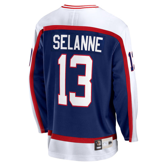 W.Jets #13 Teemu Selanne Fanatics Branded Breakaway Retired Player Jersey Navy Stitched American Hockey Jerseys LINKS