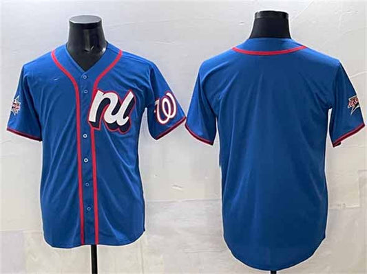 Washington Nationals National League Blank Blue 2025 All-Star Edition Limited Stitched Baseball Jersey
