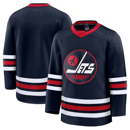 W.Jets Fanatics Alternate Premium Jersey - Navy Stitched American Hockey Jerseys LINKS