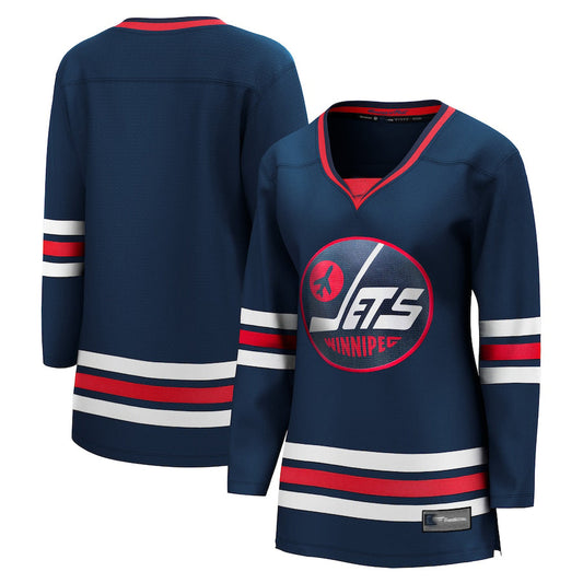 W.Jets Fanatics Branded 2021-22 Alternate Premier Breakaway Player Jersey Navy Stitched American Hockey Jerseys LINKS