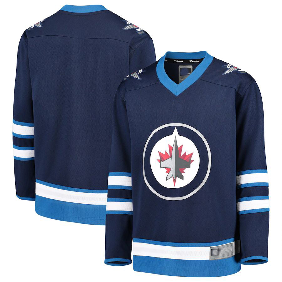 W.Jets Fanatics Branded Home Replica Blank Jersey  Navy Stitched American Hockey Jerseys LINKS