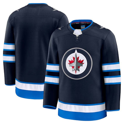 W.Jets Fanatics Home Premium Jersey - Navy Stitched American Hockey Jerseys LINKS