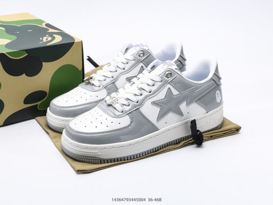 Bape-Shoes Classic Low cut Sports and Leisure Board Shoes