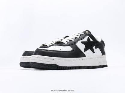 Bape-Shoes Classic Low cut Sports and Leisure Board Shoes