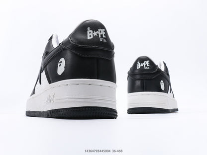 Bape-Shoes Classic Low cut Sports and Leisure Board Shoes