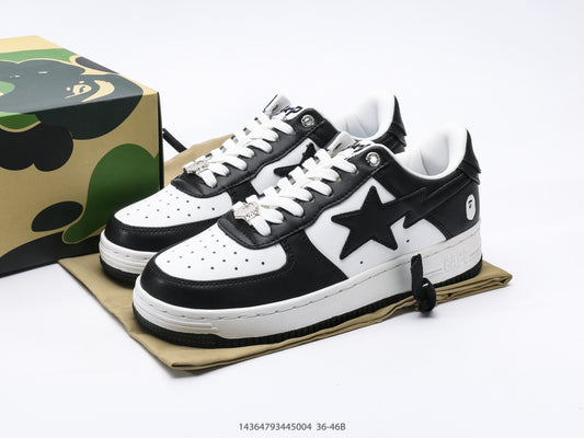 Bape-Shoes Classic Low cut Sports and Leisure Board Shoes