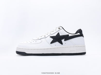 Bape-Shoes Classic Low cut Sports and Leisure Board Shoes